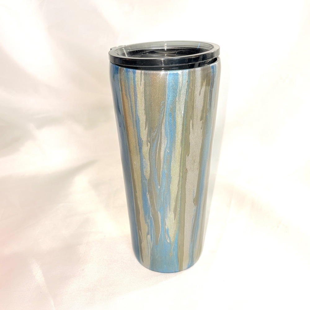 Ozark Trail Stainless Steel Tumbler Travel Mug Cup Insulated Blue Gold  20oz